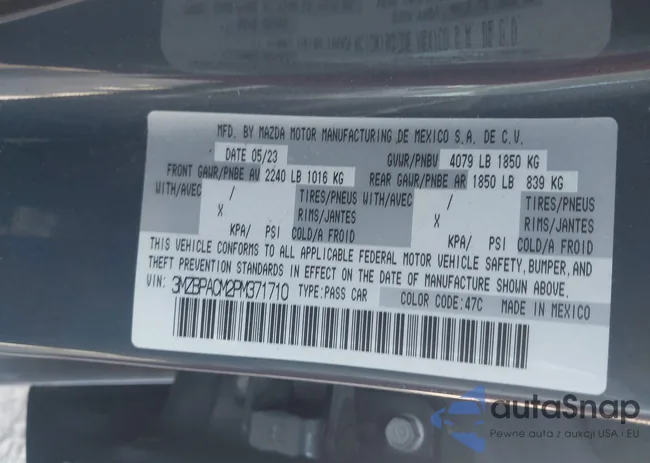 3MZBPACM2PM371710: 43164531