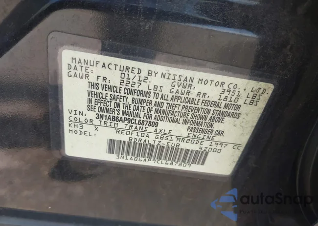 3N1AB6AP9CL687809: 43164581