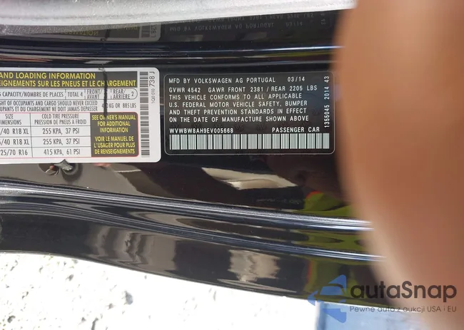 WVWBW8AH9EV005668: 43163636