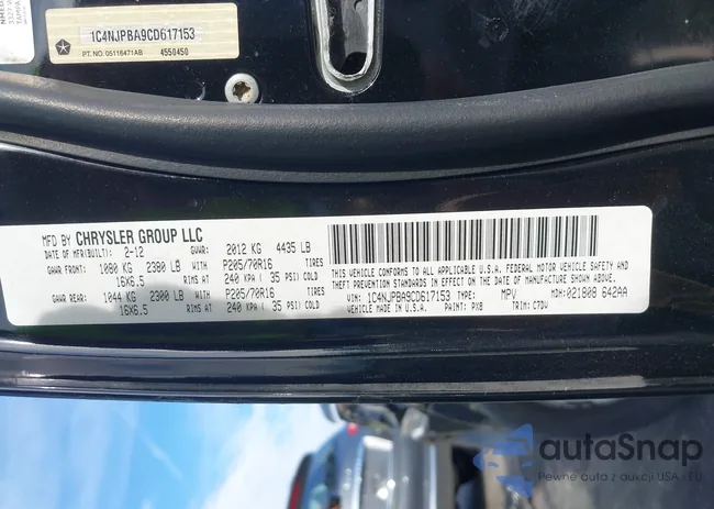 1C4NJPBA9CD617153: 43163911