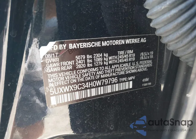 5UXWX9C34H0W79796: 43163977