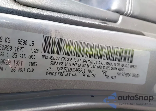 1C4RJFAG9JC469011: 43164014