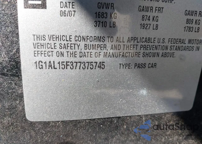 1G1AL15F377375745: 43165083