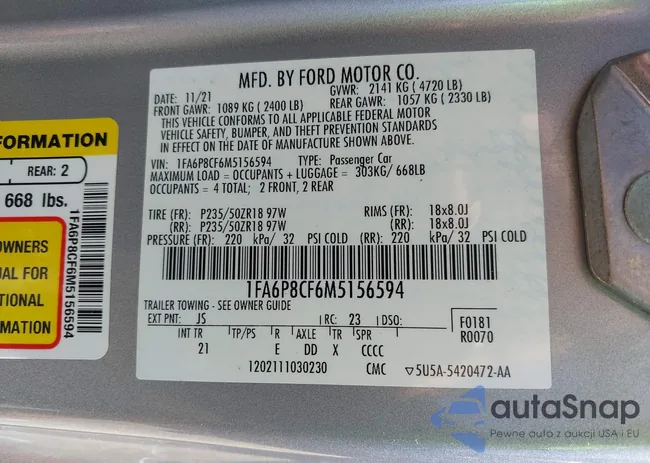 1FA6P8CF6M5156594: 43165254