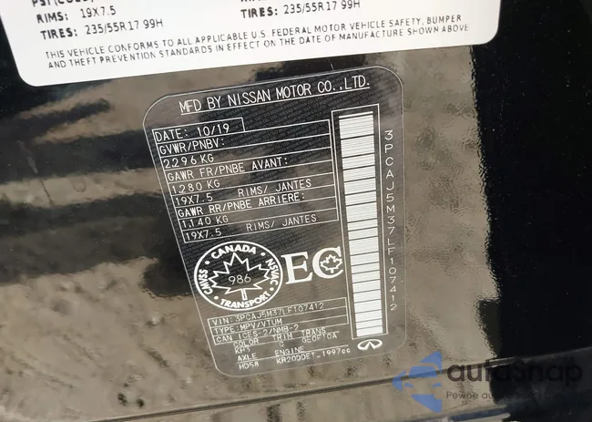 3PCAJ5M37LF107412: 43165284