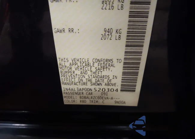 1N4AL3AP0DN520304: 43165384