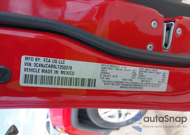 3C4NJCAB9LT250378: 43165486