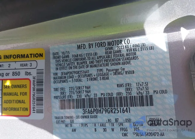 3FA6P0H79GR251641: 43165571