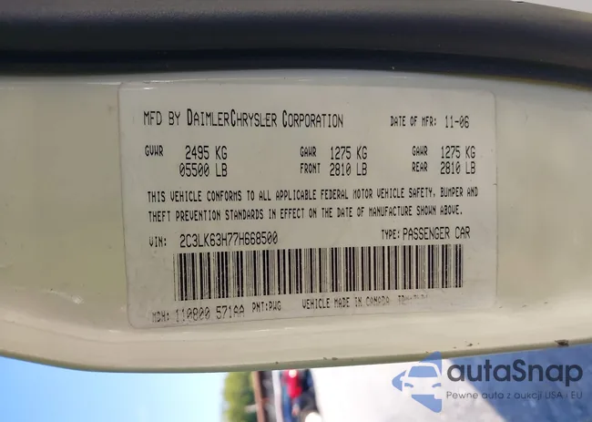 2C3LK63H77H668500: 43165614