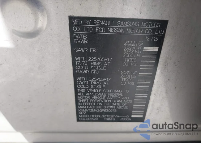 KNMAT2MV2GP630973: 43164873