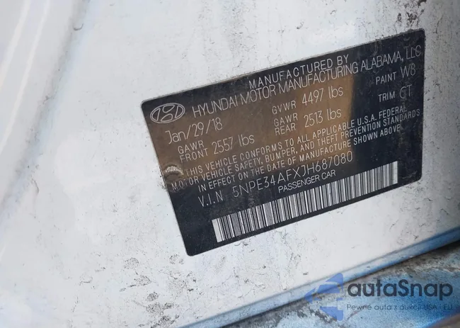 5NPE34AFXJH687080: 43164942