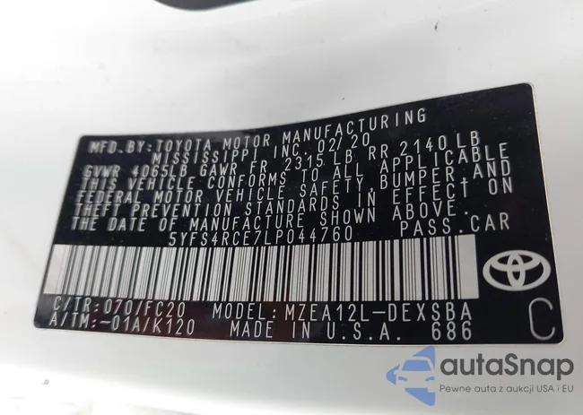 5YFS4RCE7LP044760: 43166136