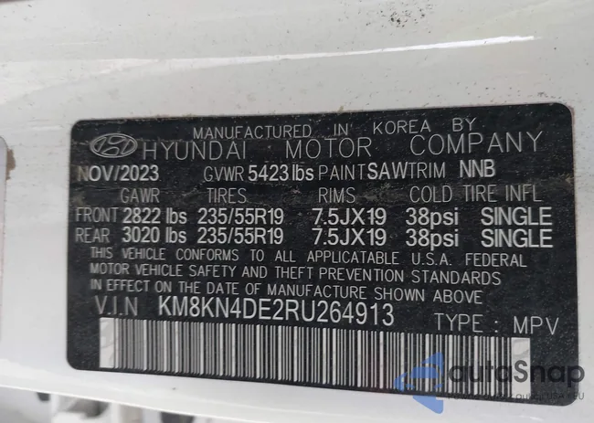 KM8KN4DE2RU264913: 43166149