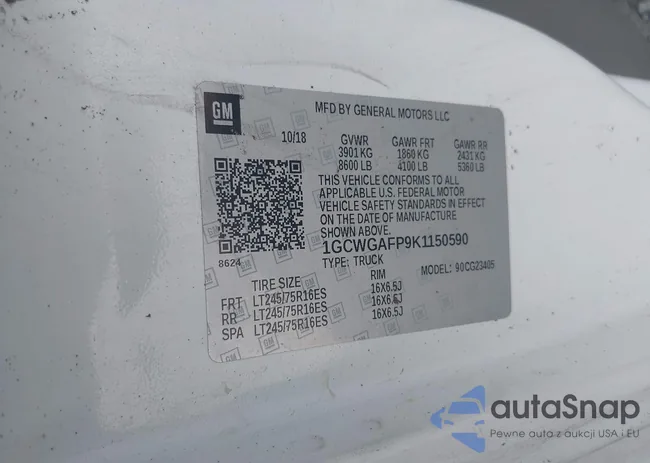 1GCWGAFP9K1150590: 43166305