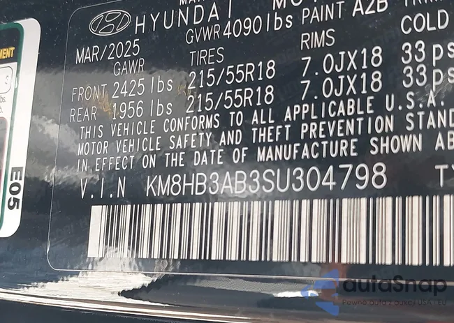 KM8HB3AB3SU304798: 43166366