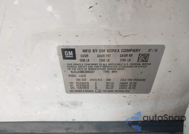 KL4CJASB6LB005267: 43166538