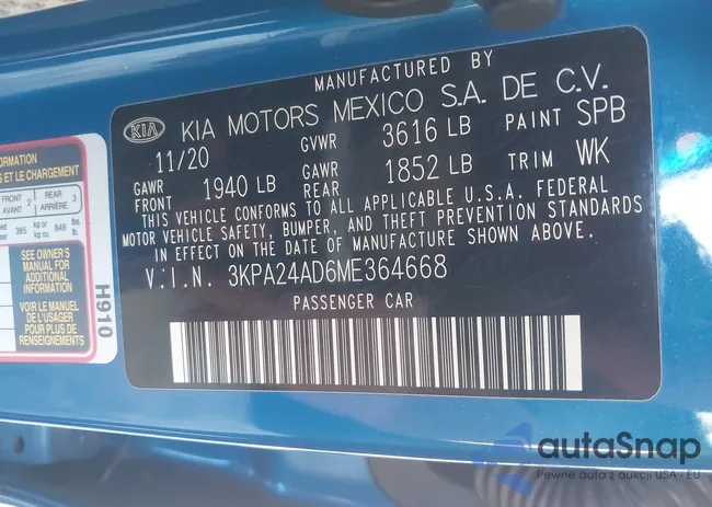 3KPA24AD6ME364668: 43165752