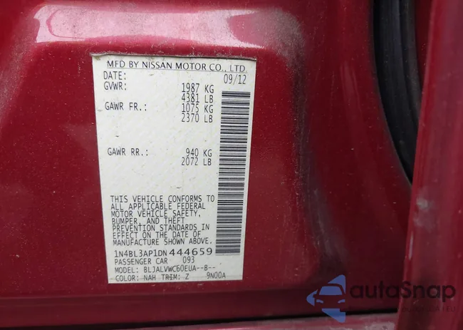 1N4BL3AP1DN444659: 43165819