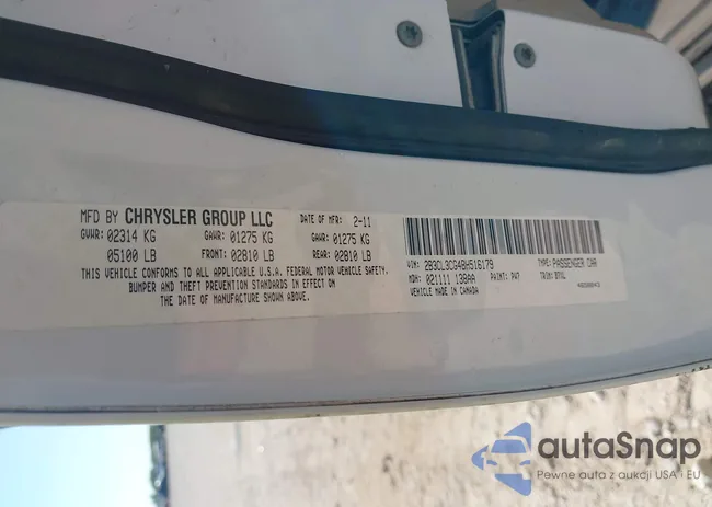 2B3CL3CG4BH516179: 43167127