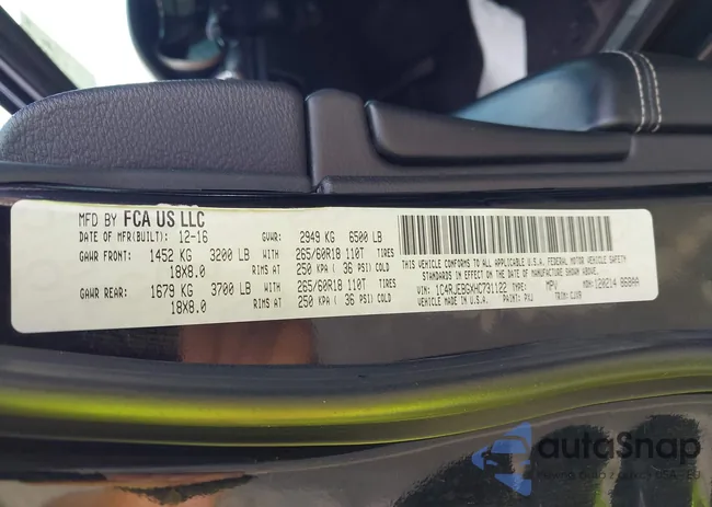 1C4RJEBGXHC731122: 43167162