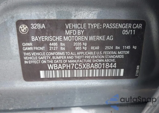 WBAPH7C5XBA801844: 43167219