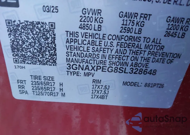 3GNAXPEG8SL328648: 43167257