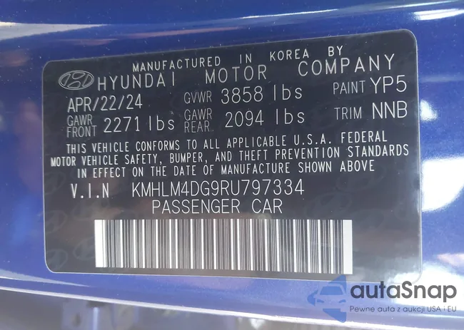 KMHLM4DG9RU797334: 43167309