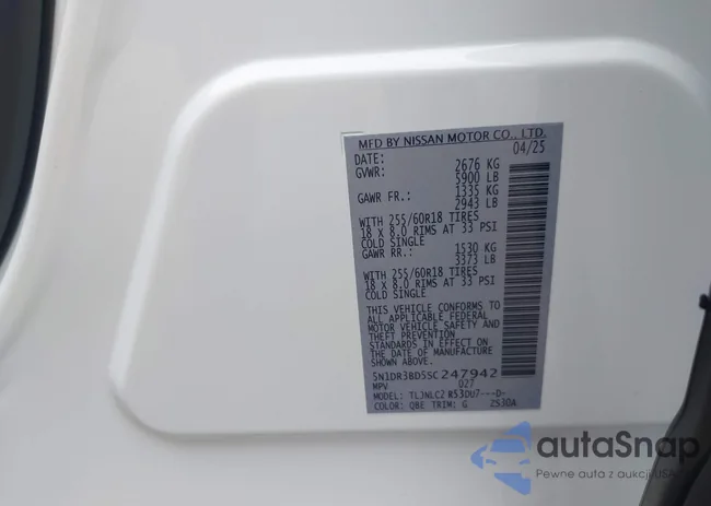 5N1DR3BD5SC247942: 43167345