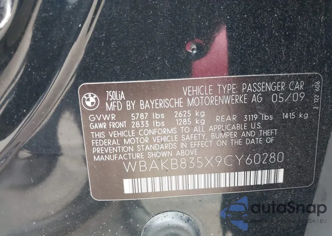 WBAKB835X9CY60280: 43167350