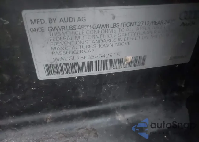 WAUGL78E65A542815: 43167439