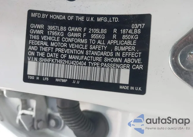 SHHFK7H29HU420404: 43166679