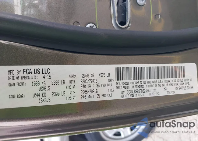 1C4NJRBB9FD324751: 43166761