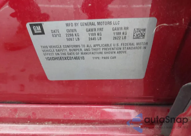 1G6DH5E5XC0146618: 43166844