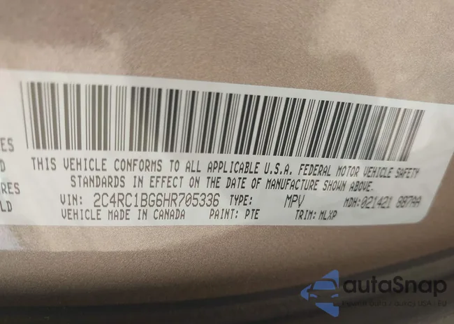 2C4RC1BG6HR705336: 43166894