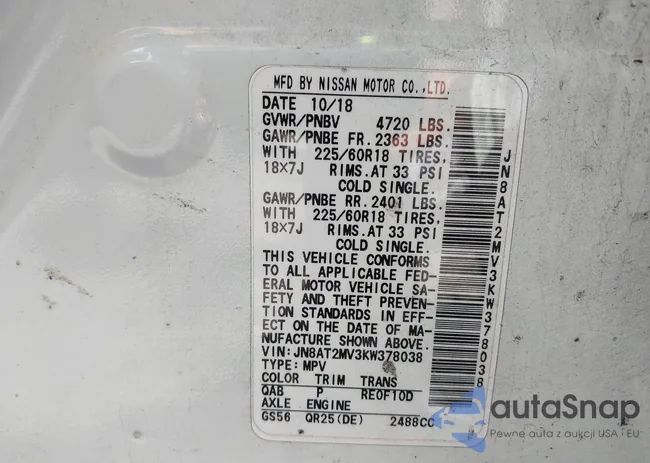 JN8AT2MV3KW378038: 43166924