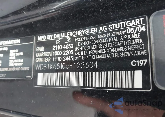 WDBTK65J05F123604: 43166926