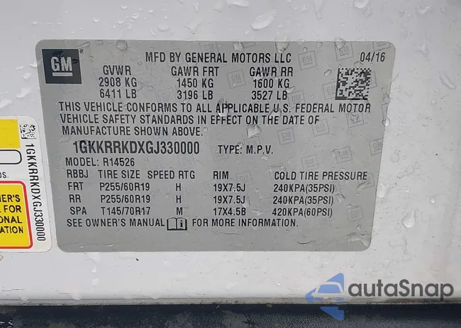 1GKKRRKDXGJ330000: 43166973