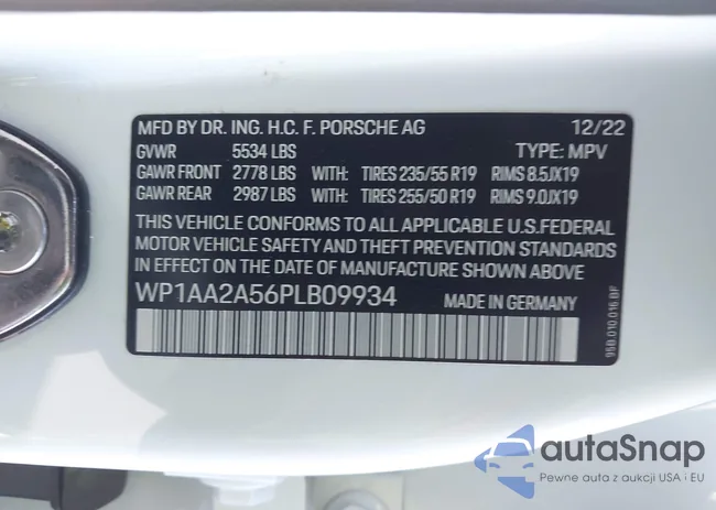 WP1AA2A56PLB09934: 43168071