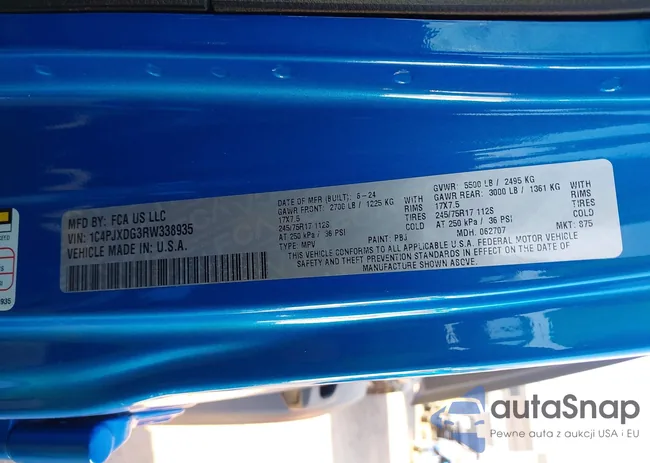 1C4PJXDG3RW338935: 43168178