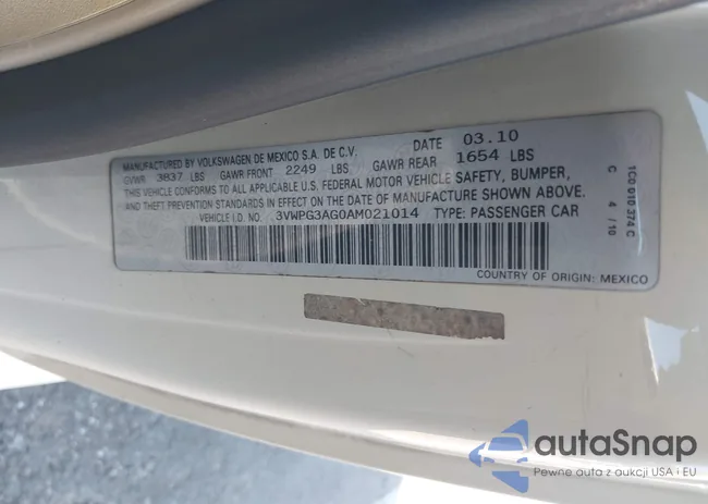 3VWPG3AG0AM021014: 43168264