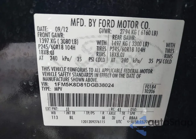 1FM5K8D81DGB38024: 43168289