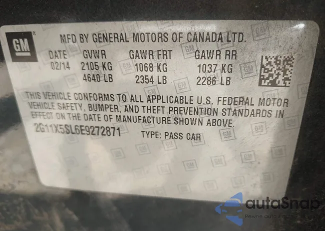 2G11X5SL6E9272871: 43168411