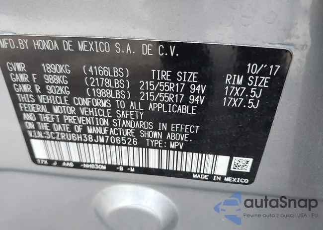 3CZRU6H38JM706526: 43167739