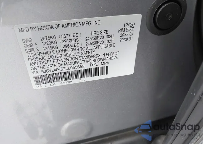 5J8YD4H57LL055659: 43167918