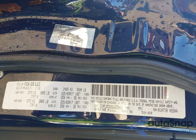 1C4PJMCB3GW235421: 43167979