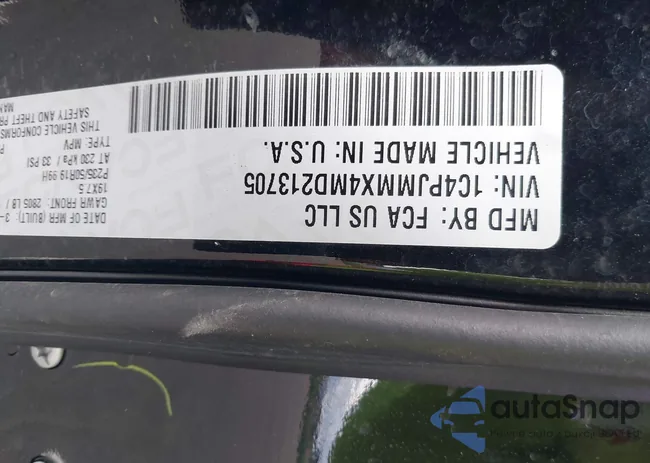 1C4PJMMX4MD213705: 43169014