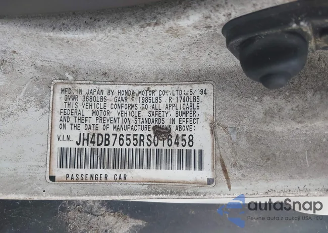 JH4DB7655RS016458: 43169054