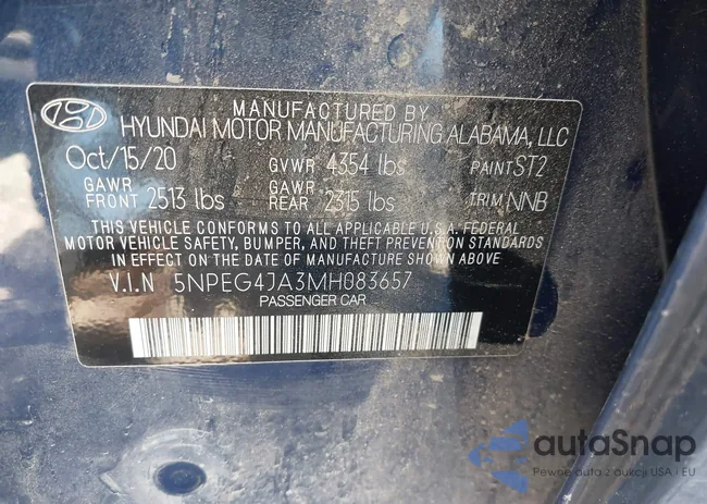 5NPEG4JA3MH083657: 43169115