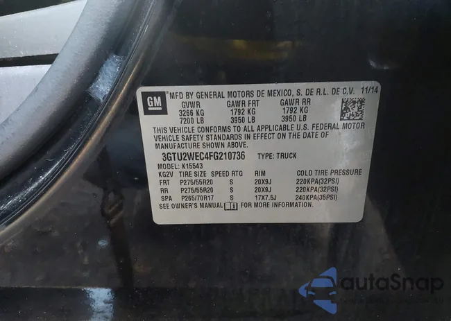 3GTU2WEC4FG210736: 43169268