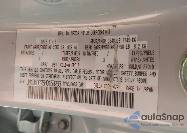 JM1DKDC75H0159233: 43169288